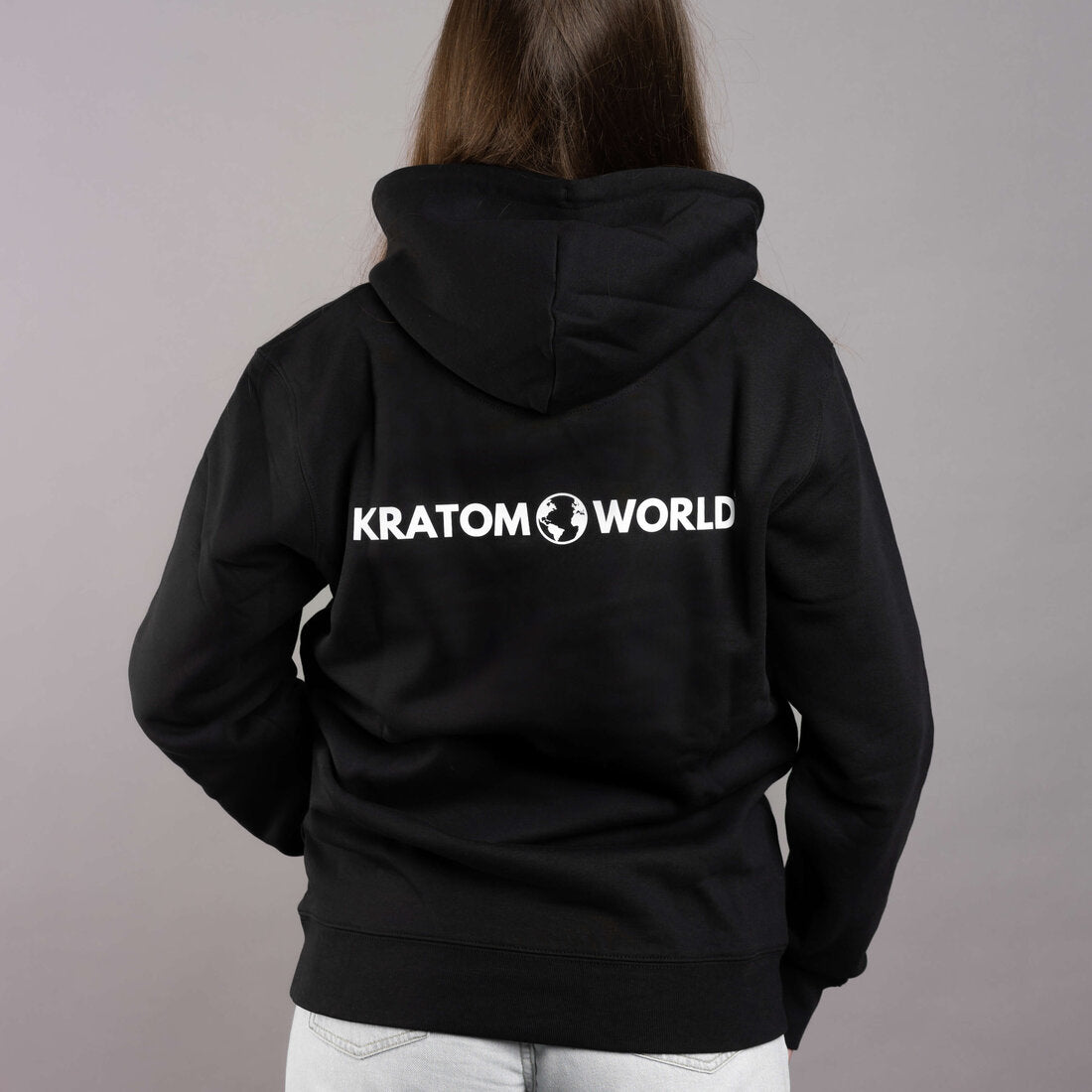Kratom World pullover sweatshirt unisex herren damen kratom green white red borneo back damen