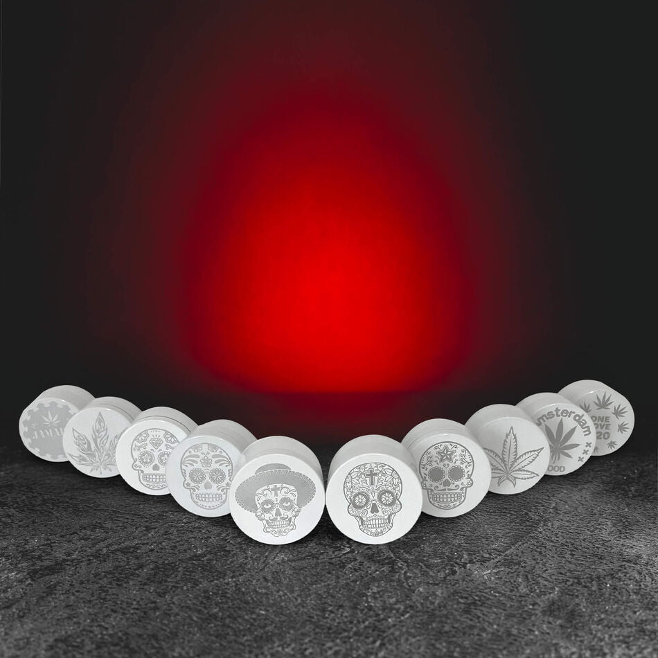 Grinder Metall 49 mm White & Silver