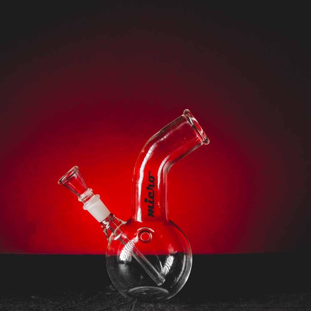 Hochwertige kleine Glasbong Micro 21 cm Kratom World HHC CBD