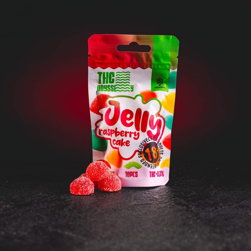 Premium Fruchtgelee TH Odyssey Jelly 70mg von Kratom Welt – Sammlerprodukt mit 10 Geleestücken, jeweils 7 mg TH-Cannabinoid, insgesamt 70 mg pro Packung. Hergestellt aus hochwertigen Zutaten, mit zarter Textur und einfacher Dosierung, entspricht den gesetzlichen Anforderungen der Europäischen Union mit einem Gehalt unter 0,2 %, wodurch es ein sicheres und legales Sammlerstück ist, das für seine entspannenden, harmonisierenden und stressreduzierenden Effekte geschätzt wird.