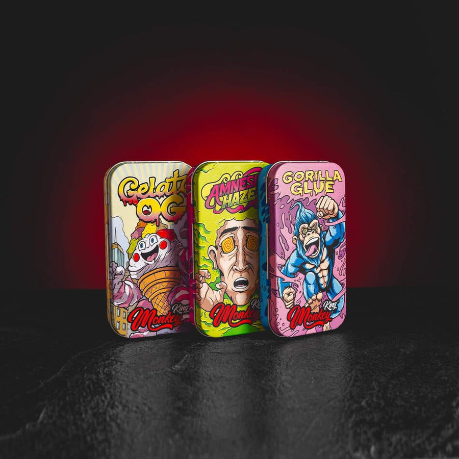 Kratom World Monkey King Box Blechdose Blechdose Metall Metall Kratomworld Verkauf zusammen