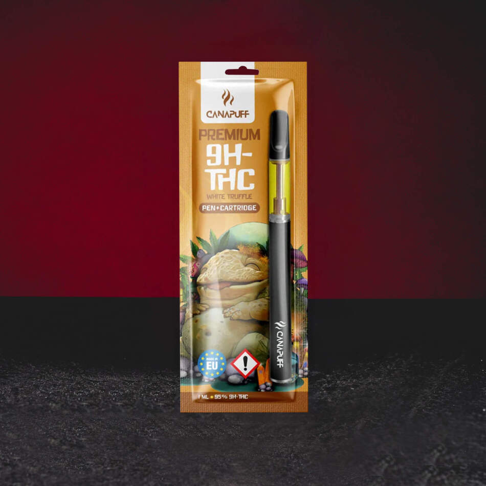 Vape Set 9H-TH 95% 1ml White Truffle – elegantes Vape Set mit nussigen, erdigen und leicht zitrischen Noten in einem cremigen Aromaprofil premium vape set met 9H-TH cannabinoïde in de varianten premium vape set con cannabinoide 9H-TH en variantes